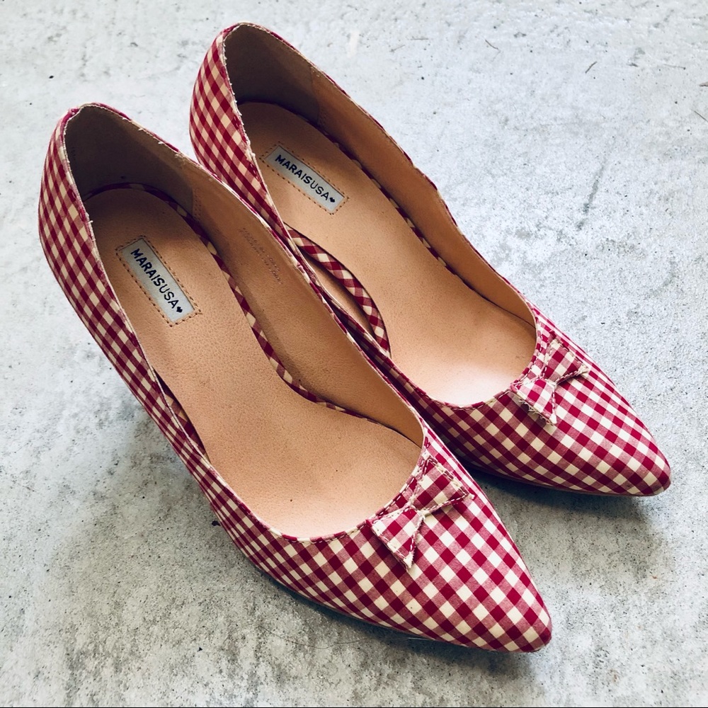 Marais USA Gingham Heels from Anthropologie